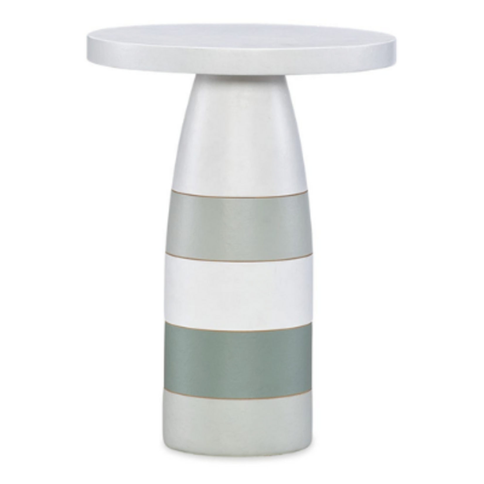 Outside The Box 18x24 Green & White Oh Buoy Spot Side Table