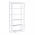 Outside The Box 86x19x44 Sailmaker White Linen Wrapped Wood Etagere