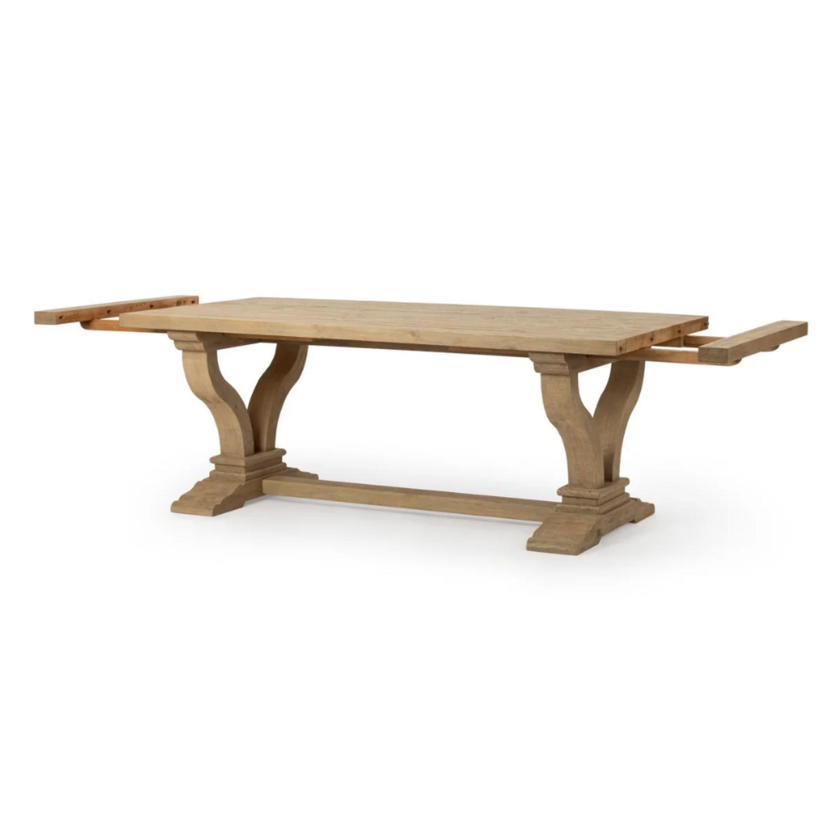 Outside The Box 86" Extends To 110" Julia Soft Earth Reclaimed Pine Wood Dining Table