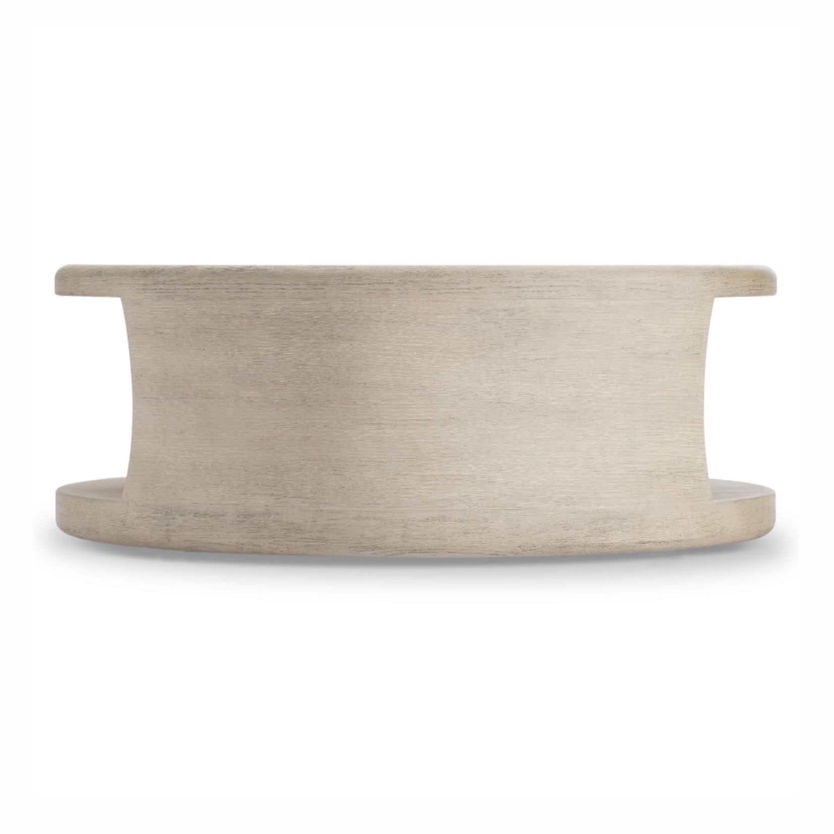 Outside The Box 44x17 Lucerne Cast Resin Wood Grain Round Cocktail Table W / Casters