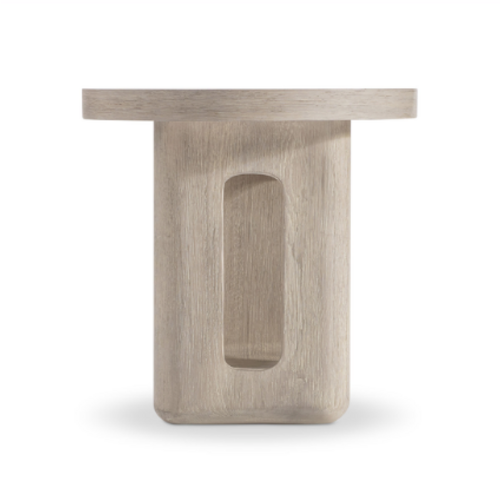Outside The Box 22x22 Lucerne Cast Resin Wood Grain Round Side Table