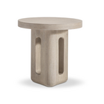 Outside The Box 22x22 Lucerne Cast Resin Wood Grain Round Side Table