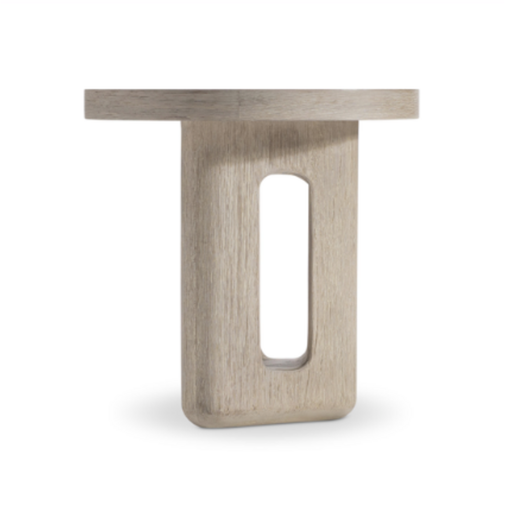 Outside The Box 22x22 Lucerne Cast Resin Wood Grain Round Side Table