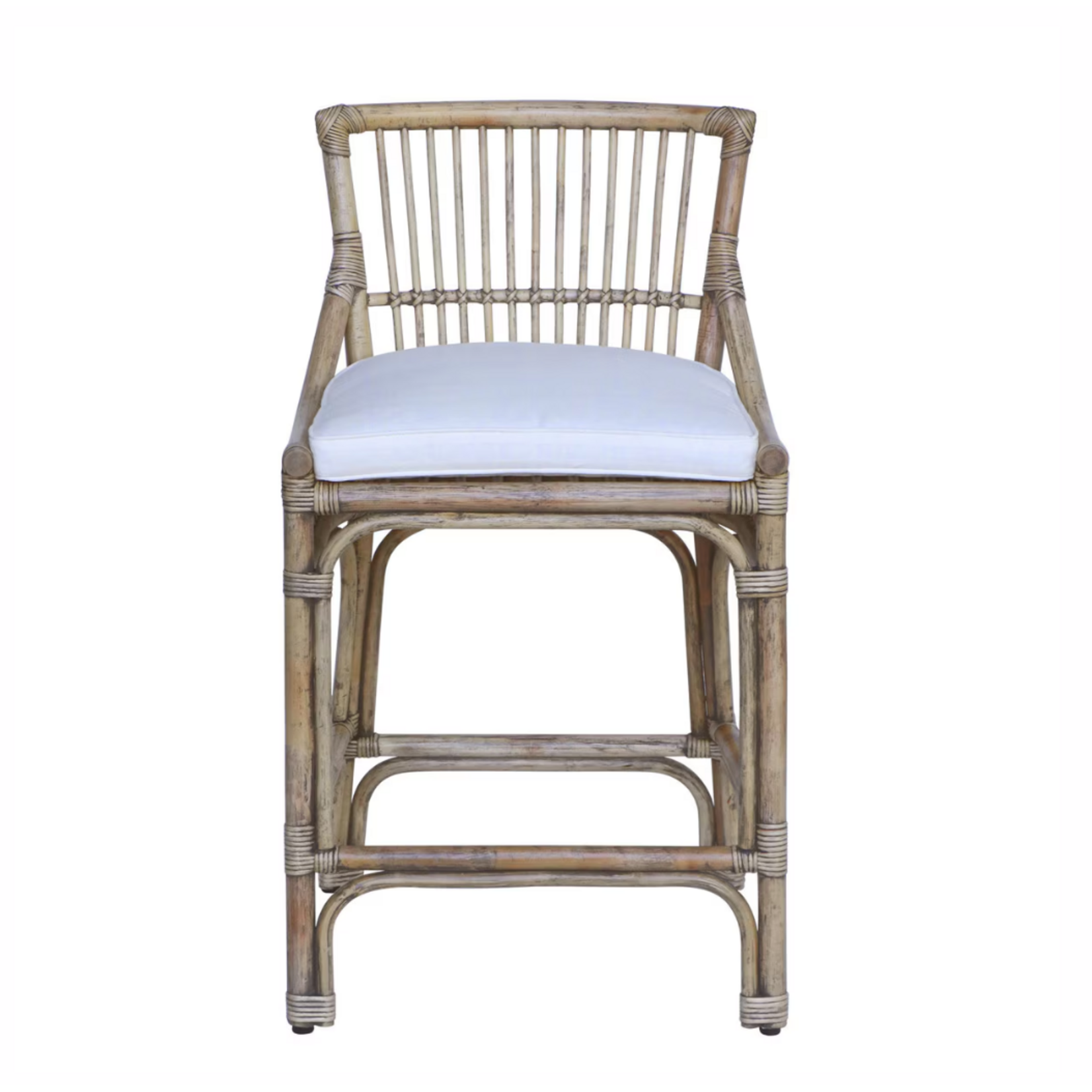 Outside The Box 27" Winston II Rattan Counter Stool In Antique Natural