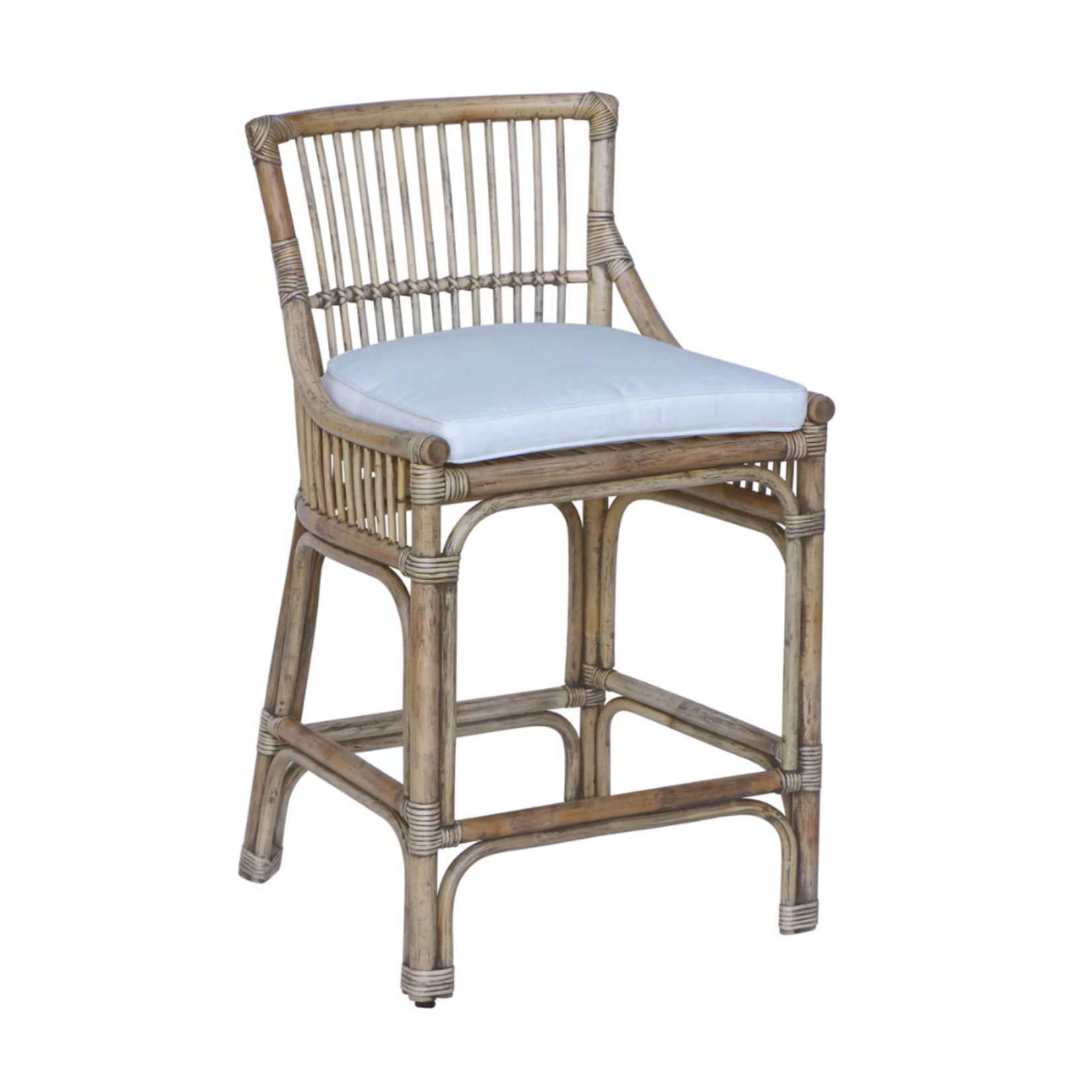 Outside The Box 27" Winston II Rattan Counter Stool In Antique Natural