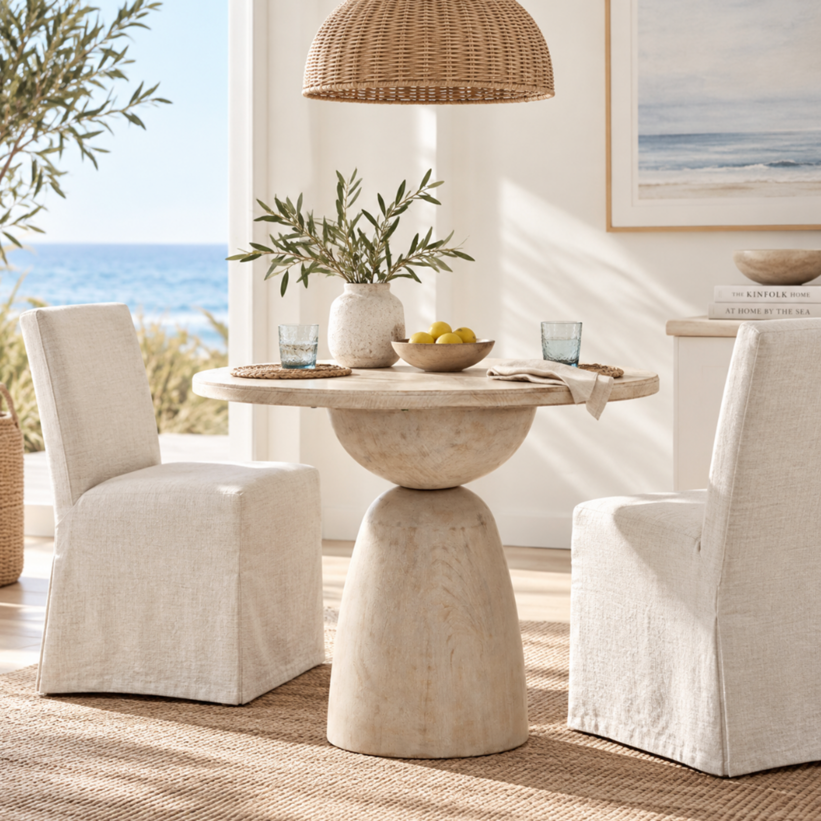 Outside The Box 36" Cabrera Reclaimed Pine Light Warm Wash Bistro Table