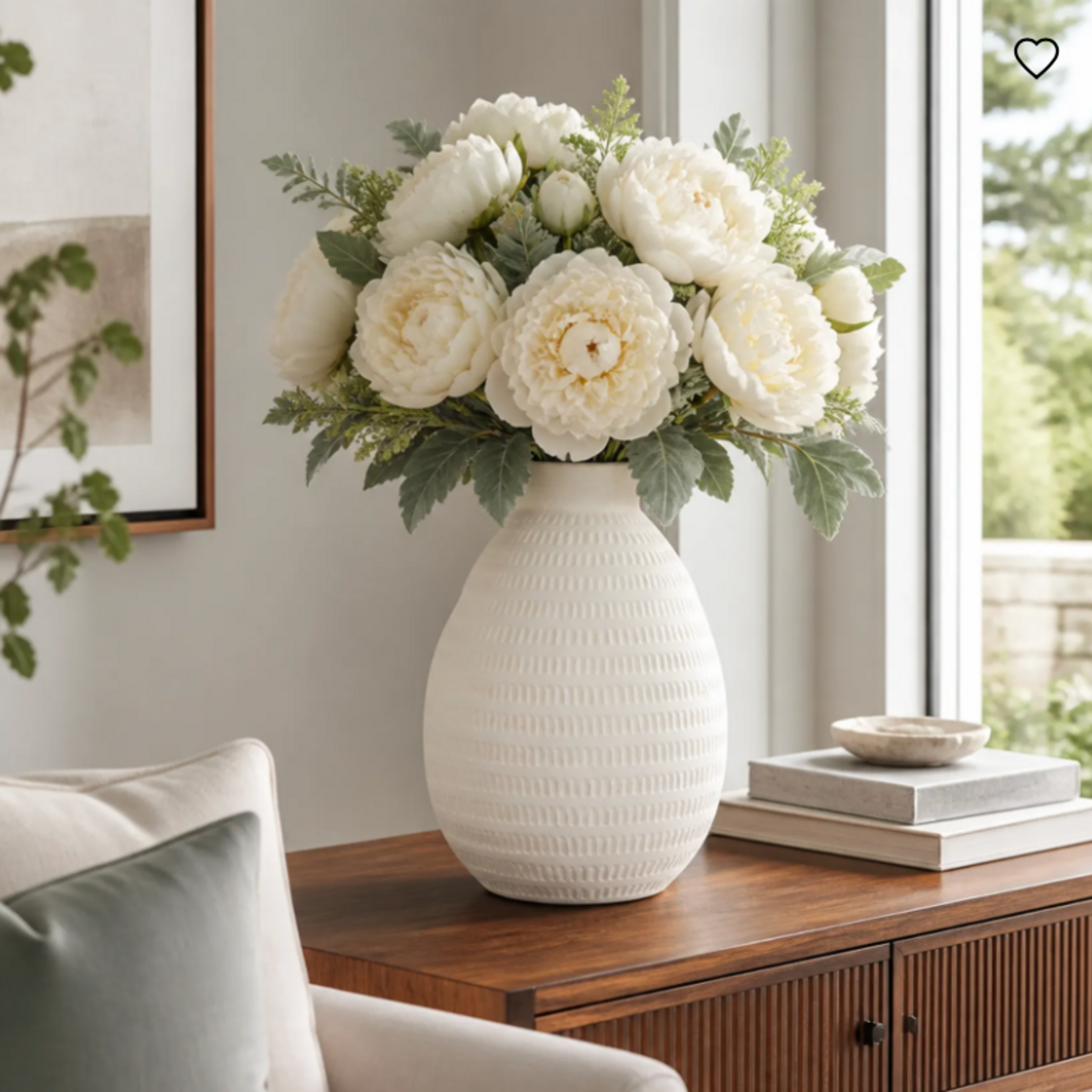 Outside The Box 14" Callum White Ecomix Textured Vase