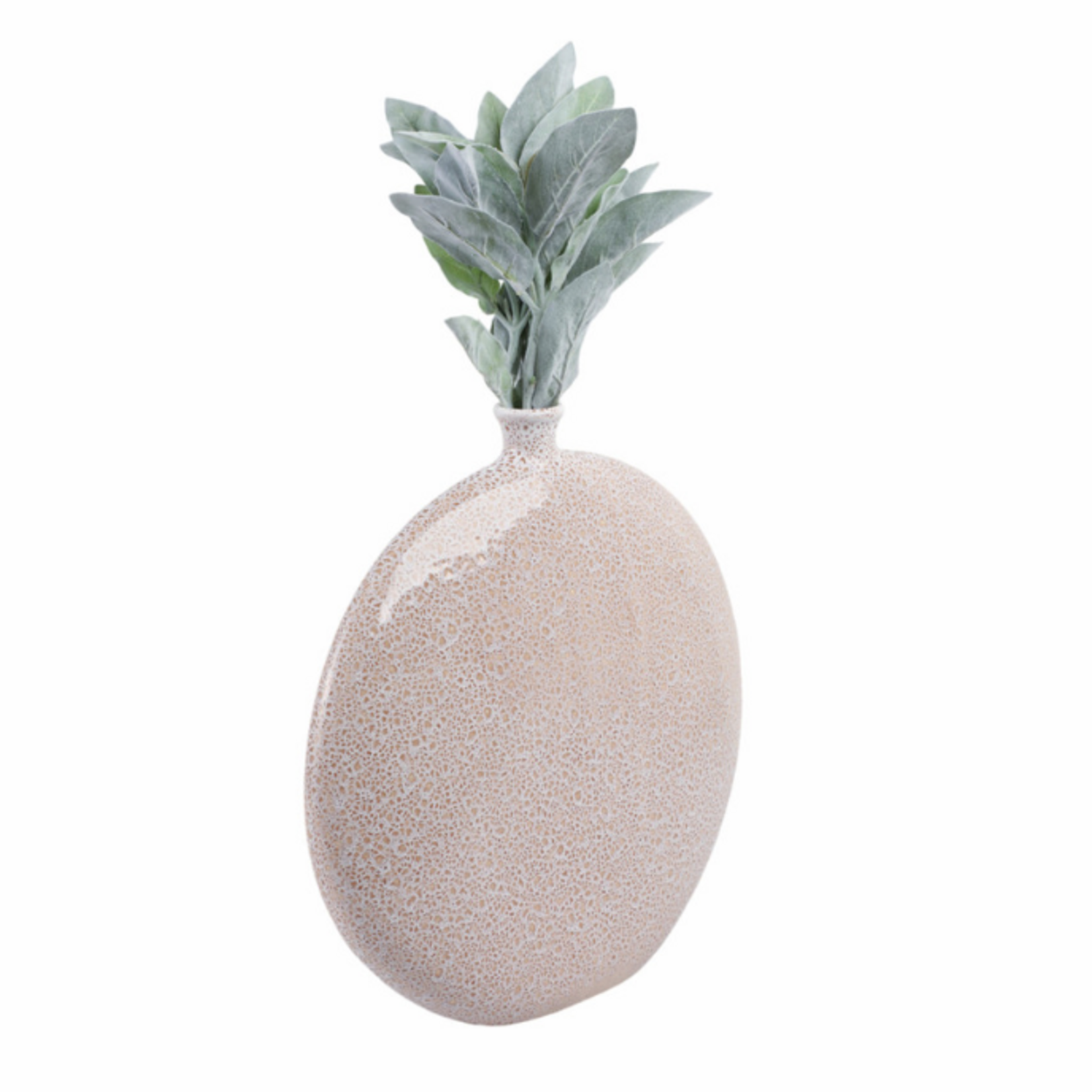 Outside The Box 12" Braga Portugal Cream Earthenware Ceramic Vase