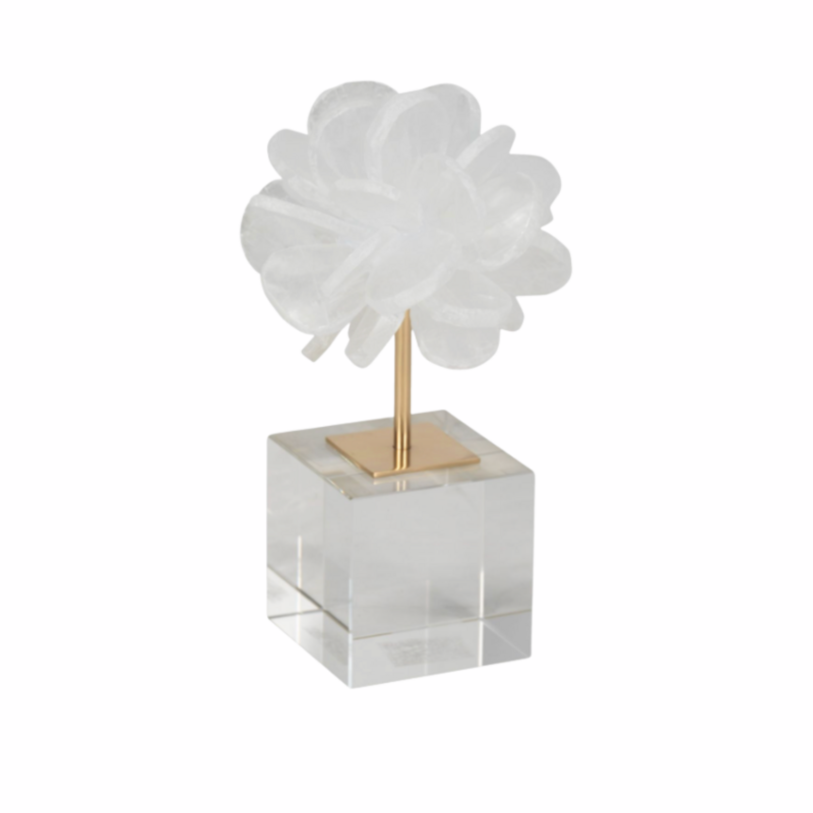 Outside The Box 8" Coveridge White Crystal Glass Flower Sculpture