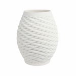 Outside The Box 13" Bairdvale Ivory Ceramic Weave Vase