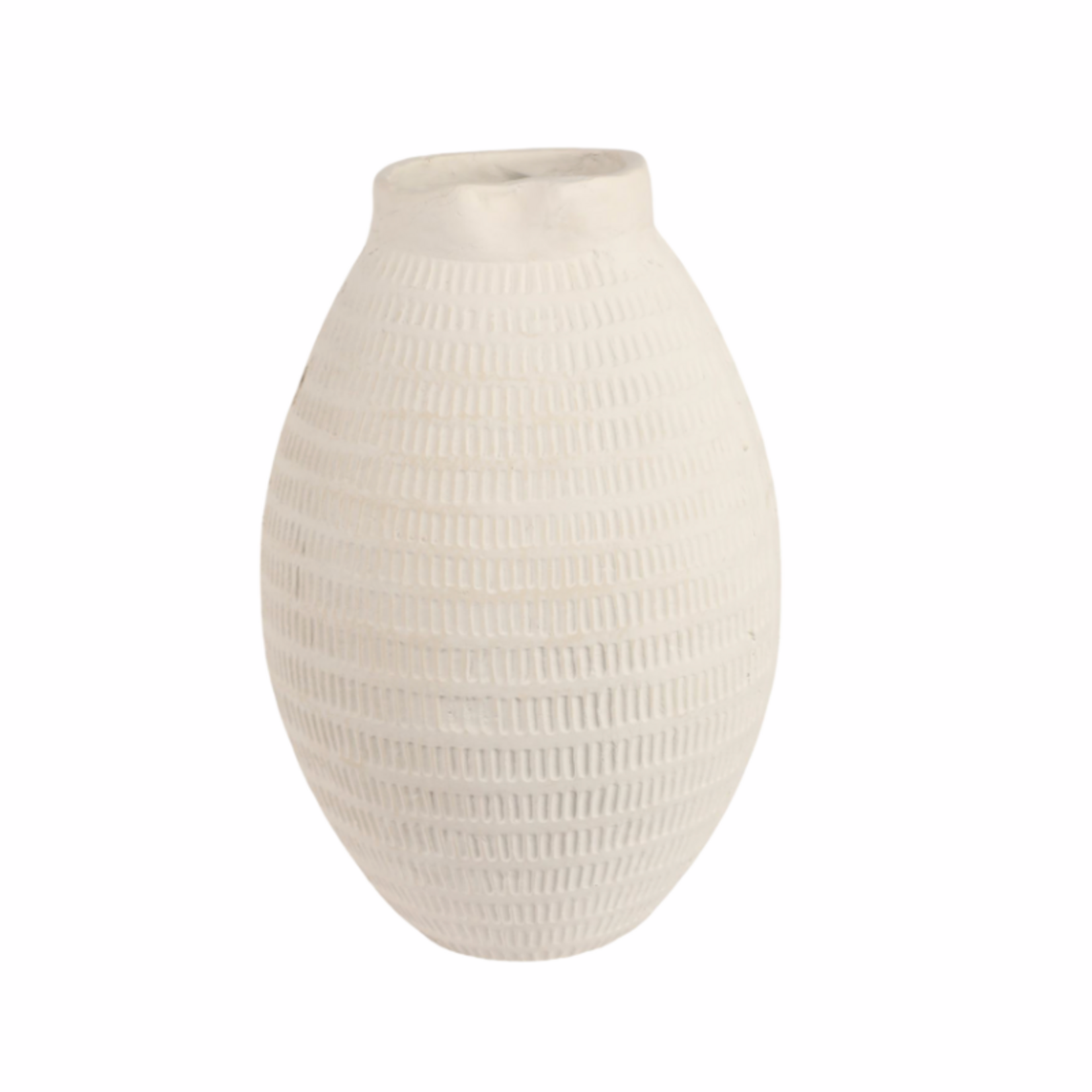 Outside The Box 17" Callum White Ecomix Textured Vase