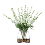 Outside The Box 28" Delphinium Faux Plant In Glass Vase