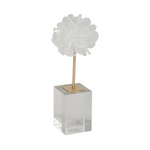 Outside The Box 12" Coveridge White Crystal Glass Flower Sculpture