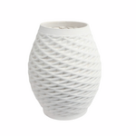 Outside The Box 16" Bairdvale Ivory Ceramic Weave Vase