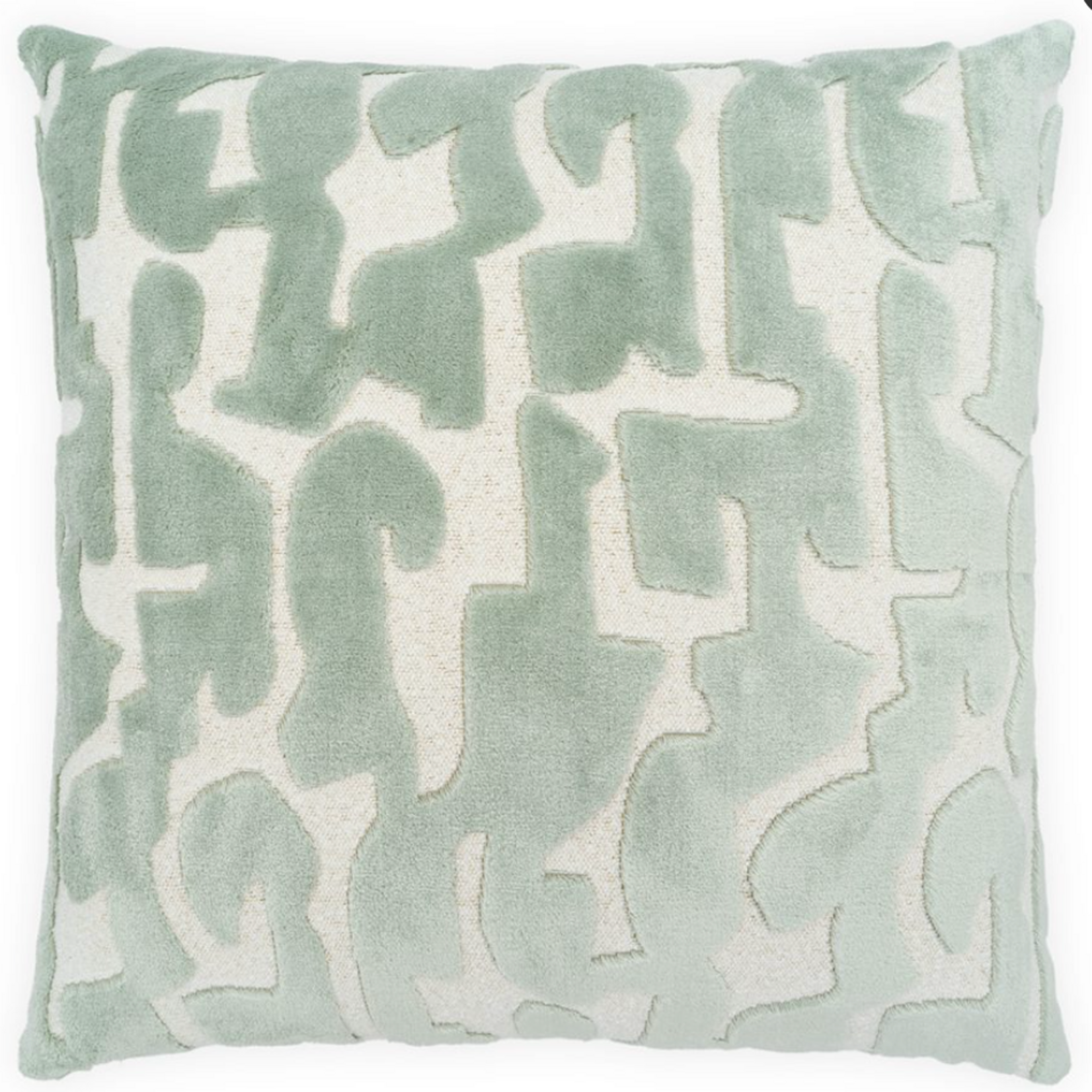 Outside The Box 24x24 Knossos Square Feather Down Pillow In Haze DV Kap