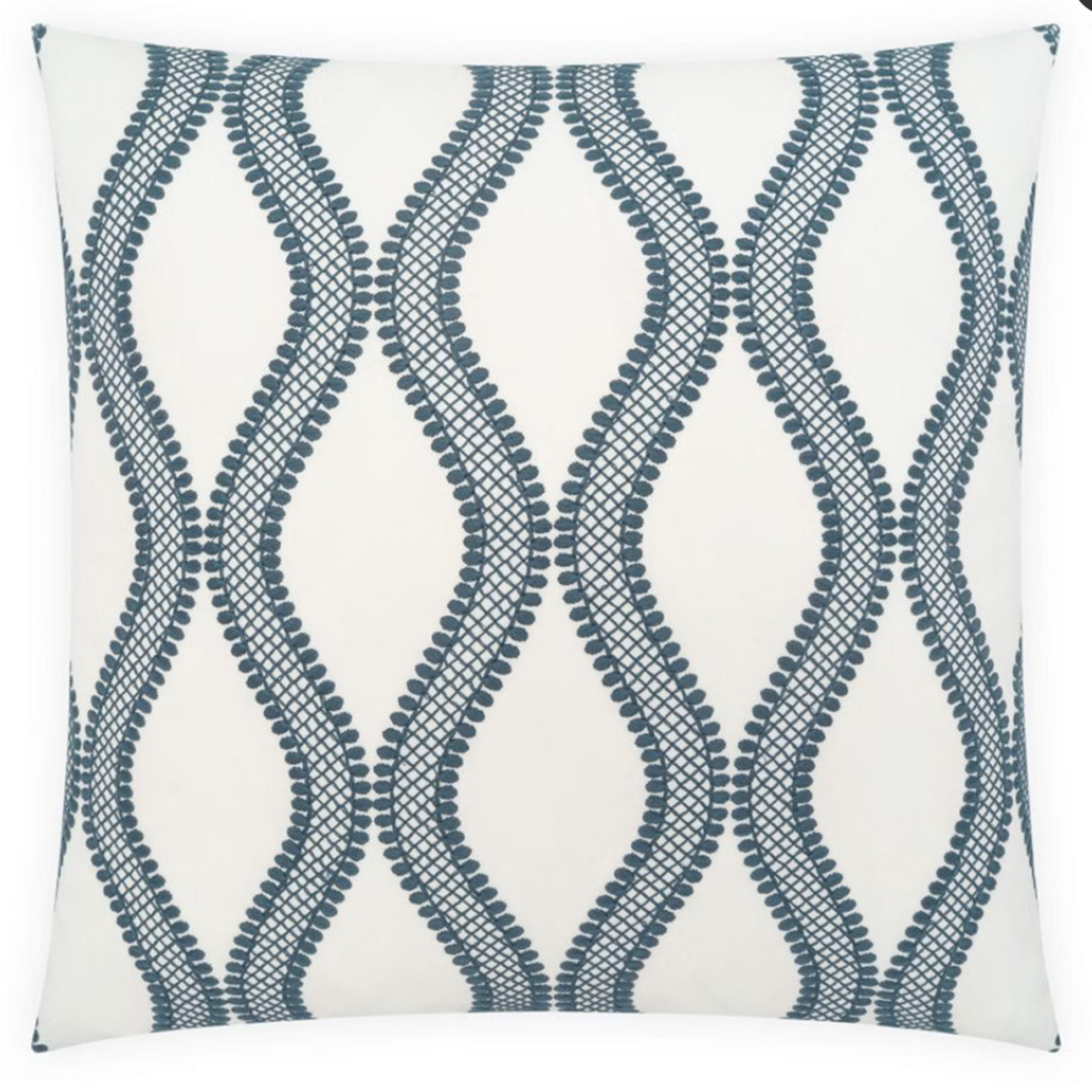 Outside The Box 24x24 Corsica Square Feather Down Pillow  In Marine DV Kap