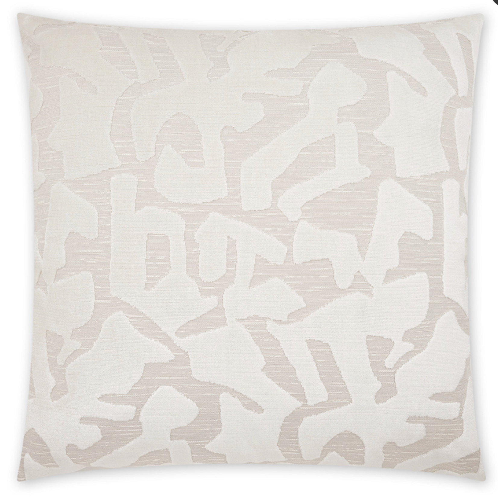 Outside The Box 24x24 Bansky Square Feather Down Pillow In Ivory DV Kap