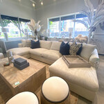 Outside The Box 150x65 Derby Bone White Kid Proof Performance Fabric Upholstered Cloud 2 Chaise Sofa BU104-43 (CC)