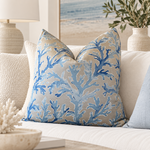 Outside The Box 24x24 Reef Hand-crafted Pillow In Indigo