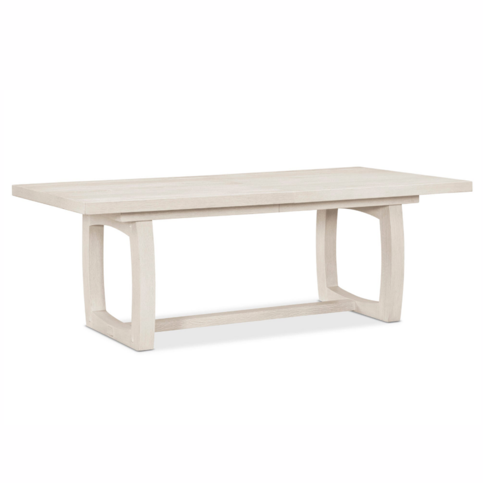 Outside The Box 86" Extends To 126" Duval White Washed Oak Wood Rectangle Dining Table