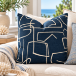 Outside The Box 24x24 Stormi Hand-Crafted Down Filled Pillow In Indigo