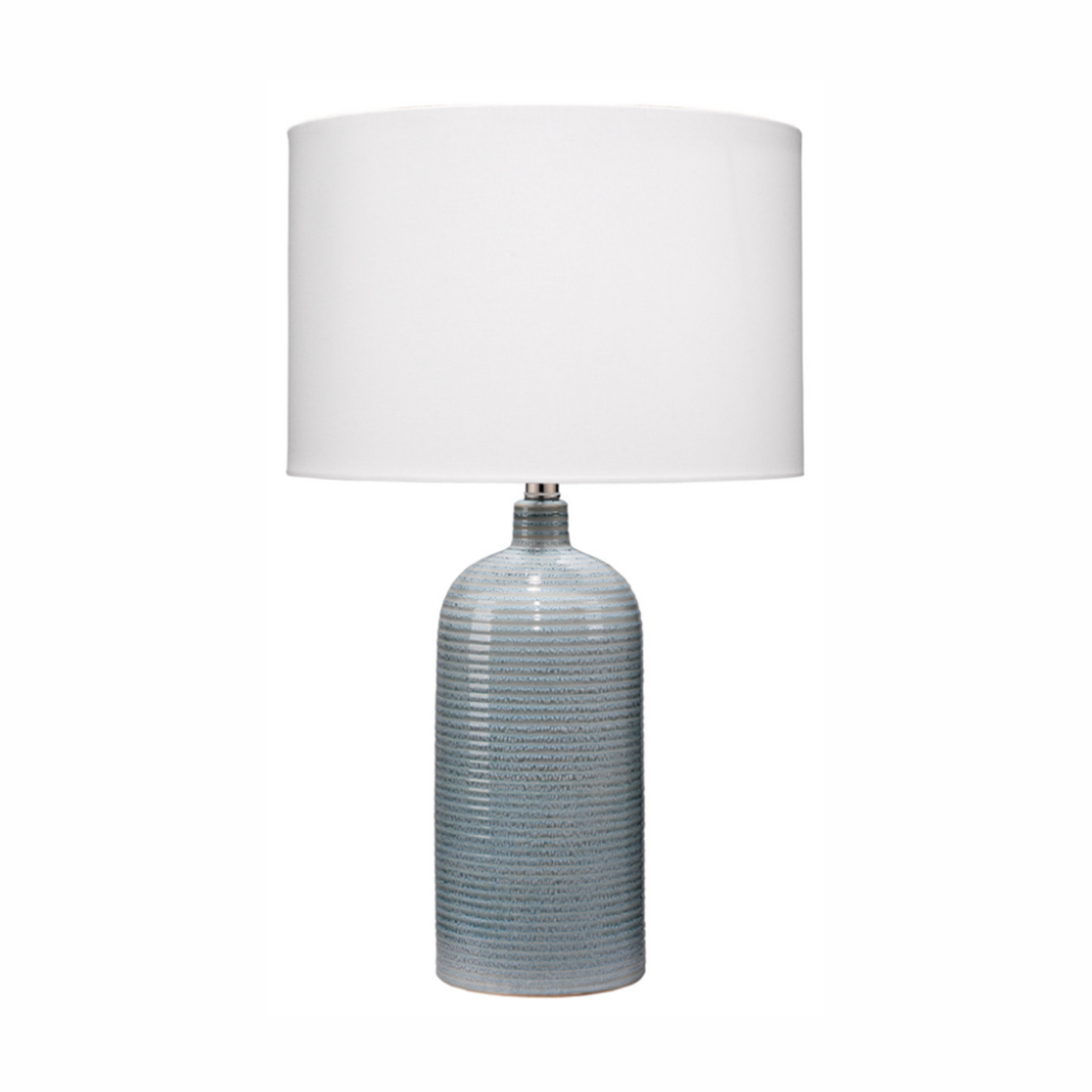 Outside The Box 16" Declan Blue Ridged Ceramic Table Lamp