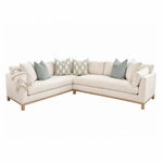 Outside The Box 122R x 94L  Boden Nomad Snow Crypton Performance Upholstered Cloud Cushion L-Shape Sectional 102CR-19 (AA)