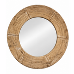 Outside The Box 49" Solid Reclaimed Wood Round Mirror #2