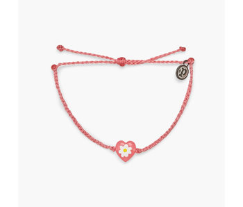 PURA VIDA DAISY HEART BEAD CHARM BRACELET *