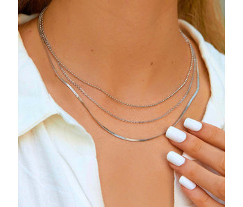 PURA VIDA LAYERED CHAIN CHOKER  +