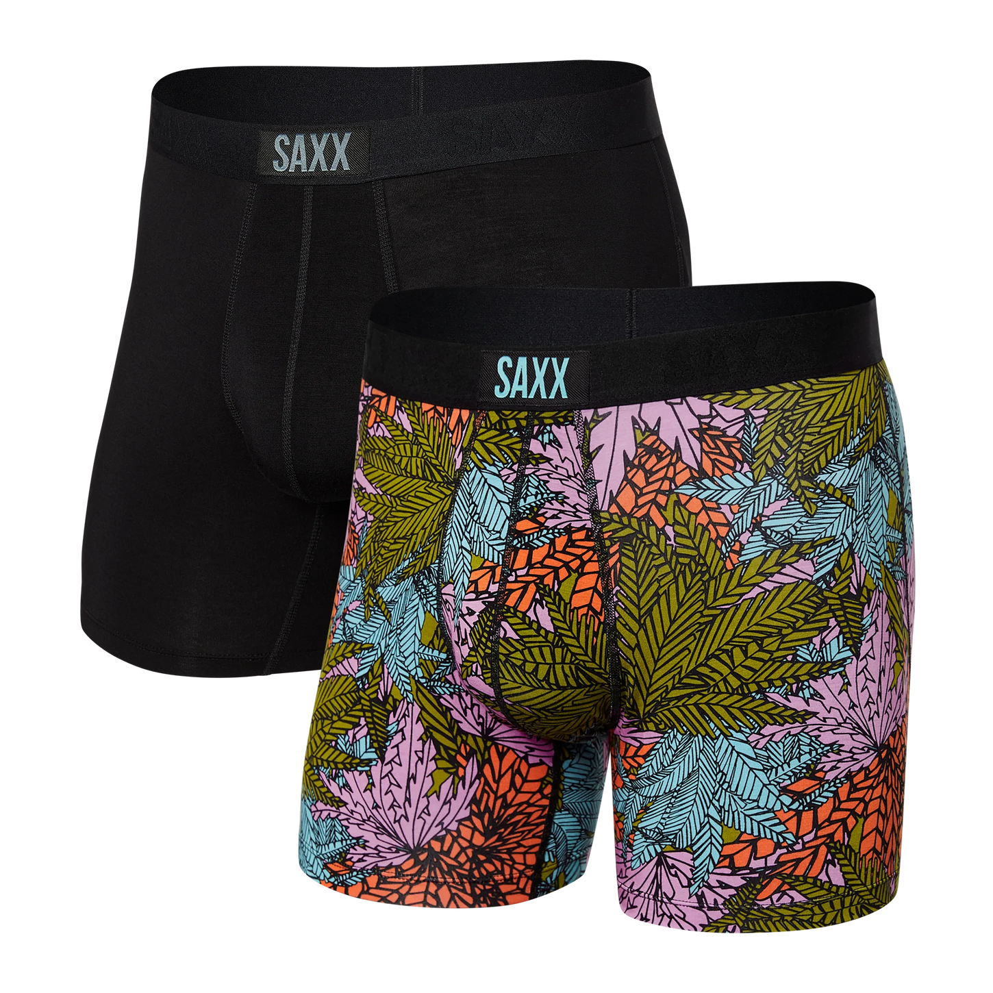 Pink leaf boxer briefs VIBE - 2-pack, Saxx