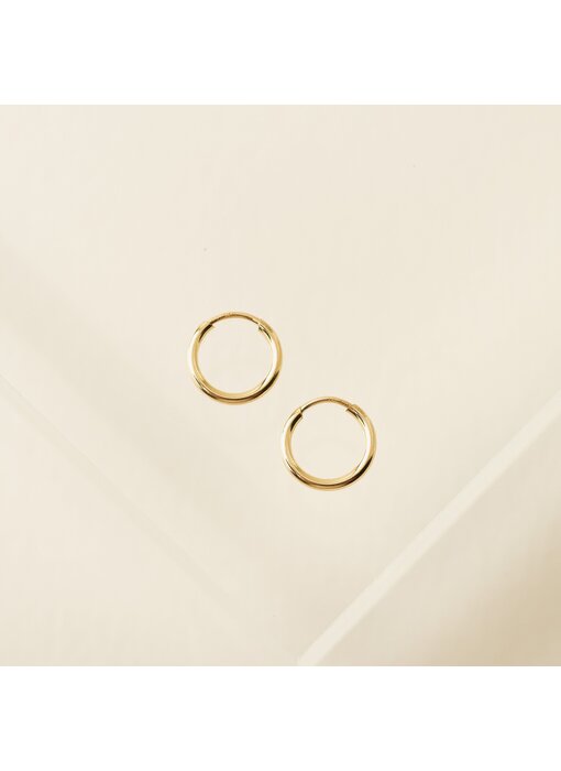 LOVERS TEMPO GOLD-FILLED INFINITY HOOP EARRINGS 9mm +