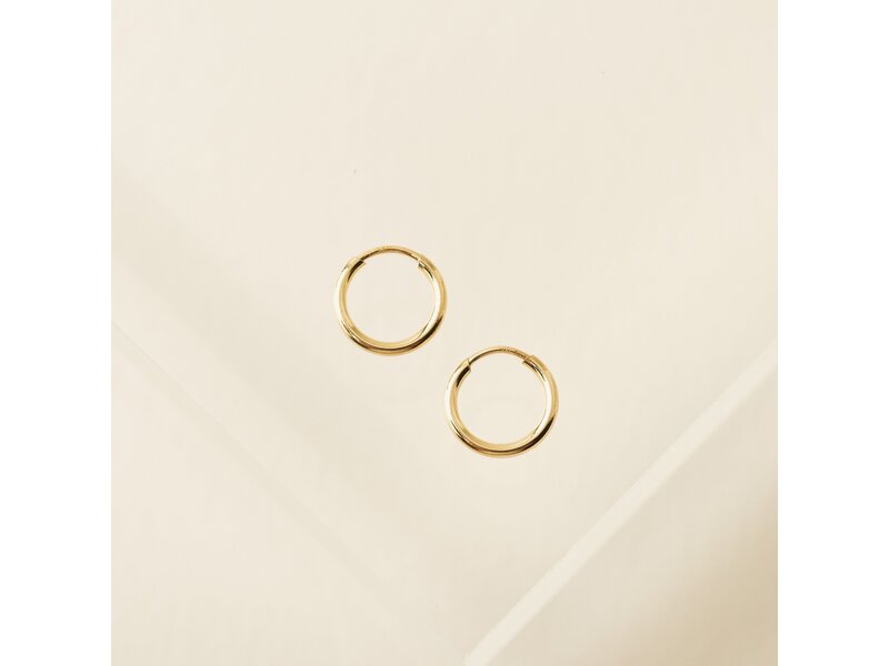 LOVERS TEMPO GOLD-FILLED INFINITY HOOP EARRINGS 9mm +