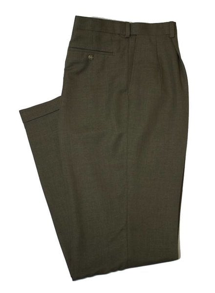 Haggar N/I Premium Cotton Pant-Khaki - Hensley's Big and Tall