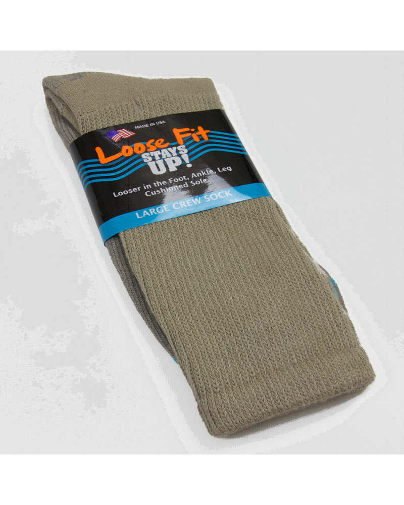 Extra Wide Sock Extra Wide Crew Loose Fit/Stays Up 12-15