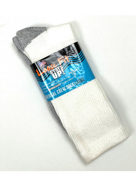 Extra Wide Sock Extra Wide Loose Fit Medical-White
