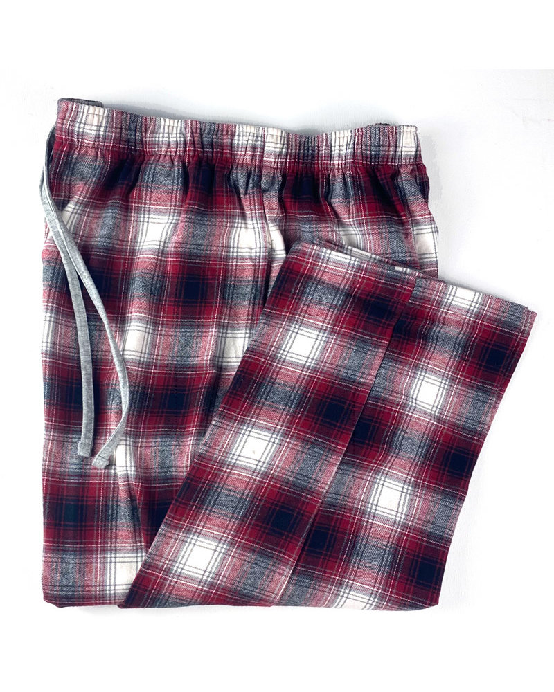 Majestic Black Plaid Flannel Lounge Pant - Hensley's Big and Tall