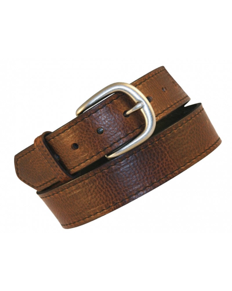 Boston Leather Boston Leather 11/2" Dk Pecan Bison Lthr Belt