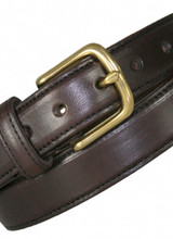 Boston Leather Boston Leather 11/4" Brown Feather Edge Belt
