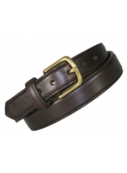 Boston Leather Boston Leather 11/4 Black Feather Edge Belt