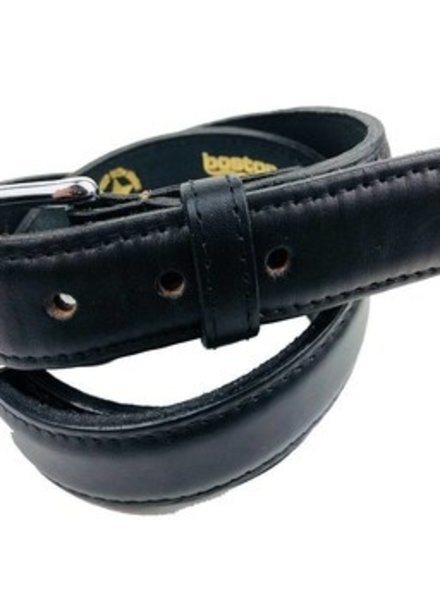 Boston Leather Boston Leather 11/4" Black Feather Edge Belt