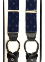 Marco Ltd 54" XL Navy Diamonds Button Braces