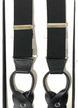 Marco Ltd 54" XL Black Solid Button Braces
