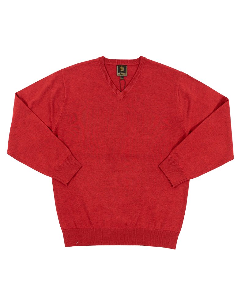 F/X Fusion F/X Fusion Red LS V-Neck Sweater