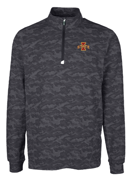 Cutter & Buck Cutter& Buck ISU Traverse Camo 1/4 Zip-Black