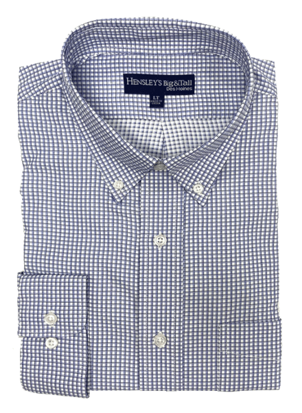 Hensley's Exclusives Hensley's F/X  LS BD N/I Micro Check-Navy