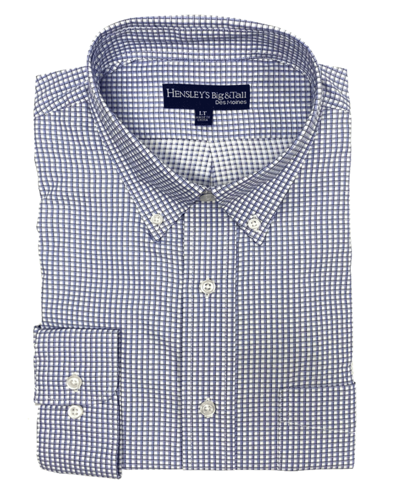 Hensley's Exclusives Hensley's F/X LS BD N/I Micro Check-Navy