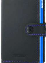 Secrid Secrid Matte Black & Blue Mini Wallet
