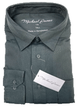 Hensley's Exclusives Michael James LS Solid Charcoal Shirt