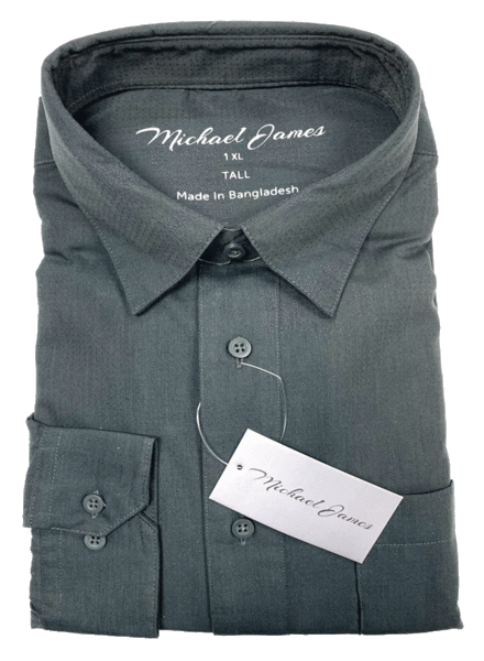 Hensley's Exclusives Michael James LS Solid Charcoal Shirt